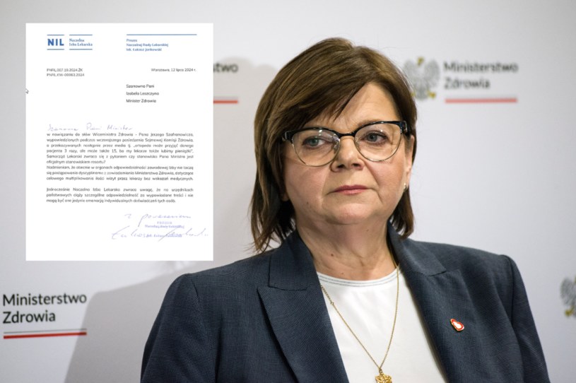 Wiceminister głośno wypowiada swoje słowa, na co reaguje Naczelna Rada Lekarska