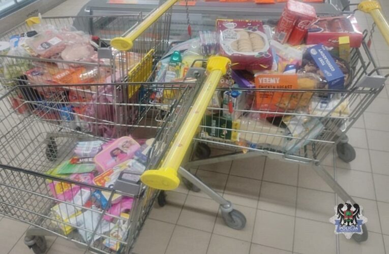 Nieudana próba kradzieży w sklepie przy granicy. Czeszki próbowały wynieść towar wypełnionymi wózkami